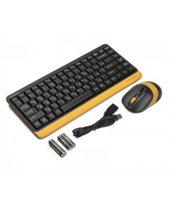 Клавіатура бездротова A4Tech FG1110 Bumblebee + миша Чорна (Black Yellow)