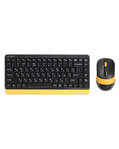 Клавіатура бездротова A4Tech FG1110 Bumblebee + миша Чорна (Black Yellow)
