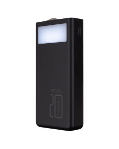PowerBank 20000 mAh Ridea RP-D20L+ PD/QC 20W Digital Display + Lamp Чорний (Black)