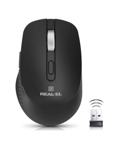 Миша бездротова REAL-EL RM-380W Чорна (Black)
