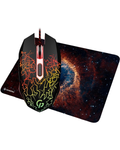 Миша GamePro GS347 + килимок Чорна (Black)