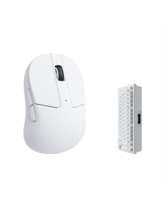Миша бездротова Keychron M4 4K USB-A/USB-C/WL/BT Біла (White)