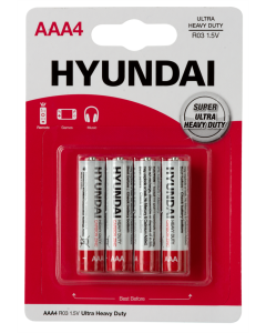 Батарейка Hyundai R03 AAA BL4 Heavy Duty (4шт)