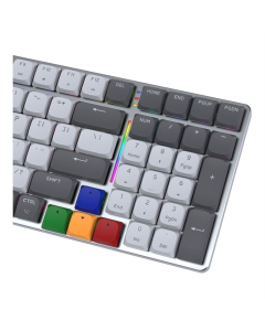 Клавіатура бездротова ігрова Fantech MAXFIT AIR99 MK916 Brown Switch Сіра (Silver)