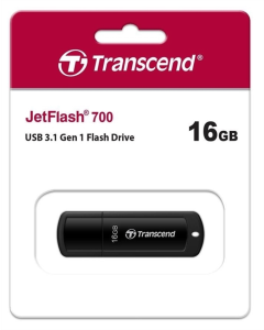USB Флеш 16Gb Transcend JetFlash 700 USB 3.1 Чорна (Black)