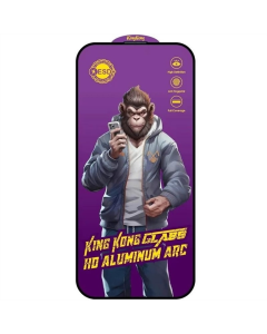 Защитное стекло для iPhone 13 Pro/13/14/16e 5D антистатическое фиолетовое Черное (Black)