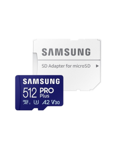 Карта памяти MicroSD 512 Гб UHS-I/U3 Class 10 Samsung Pro Plus+ адаптер