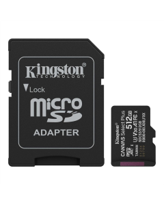 Карта памяти MicroSD Kingston Canvas Select Plus 512 Гб + адаптер класса 10 A1 (SDCS3/512 Гб)