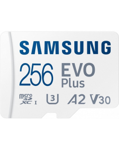 Карта пам`яті MicroSD 256Gb UHS-I U3 V30 A2 Samsung Evo Plus + SD-адаптер
