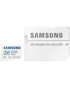 Карта памяти MicroSD 256 Гб UHS-I U3 V30 A2 Samsung Evo Plus + SD-адаптер