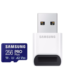 Карта памяти MicroSD 256 Гб UHS-I/U3 Class 10 Samsung Pro Plus+ адаптер (MB-MD256SB/WW)