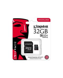 Карта пам'яті MicroSD Kingston Industrial 32Gb UHS-I/U3 Class 10 + SD-adapter (SDCIT2/32Gb)