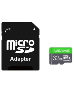 Карта пам'яті MicroSD Usams US-ZB118 32 Gb Class 10 + адаптер