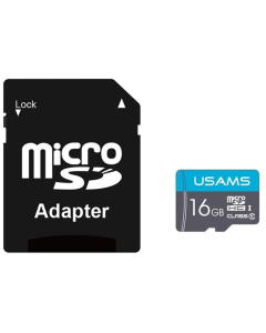 Карта пам'яті MicroSD Usams US-ZB117 16 Gb Class 10 + адаптер