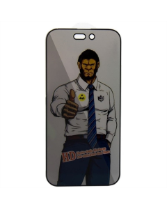 Защитное стекло для iPhone 13/13 Pro/14/16e Privacy 5D Anti-Static Черное (Black)