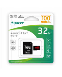 Карта пам`ятi MicroSDHC 32Gb U1 V10 A1 R100 Apacer + SD adapter