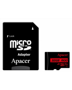 Карта пам`ятi MicroSDHC 32Gb U1 V10 A1 R100 Apacer + SD adapter