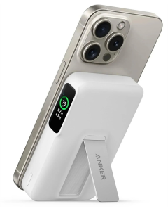 PowerBank 10000 mAh Anker MagGo Qi2 15W + USB-C PD 27W Білий (White)