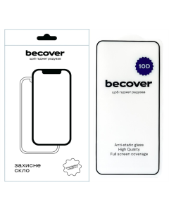 Захисне скло для Xiaomi Redmi Note 12 Pro+ BeCover 10D Чорне (Black)