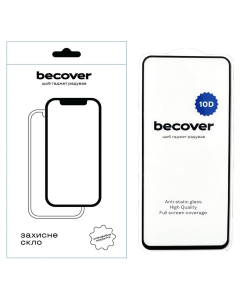 Захисне скло для Xiaomi Redmi 13/13x BeCover 10D Чорне (Black)