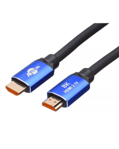 Кабель HDMI Atcom HDMI - HDMI V 2.1 (M/M), Real 8K 48Gbps (88801) 1м Чорний Синій (Black Blue)