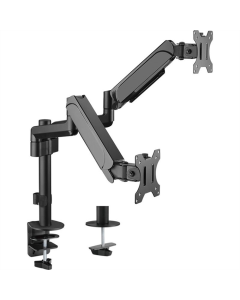 Кронштейн HiSmart HS083182 (VESA100х100) (для 2-х моніторів) Чорний (Black)