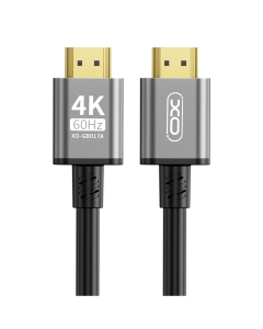 Кабель HDMI XO HDMI-HDMI V.2.0 Tranish (GB017A-HDMI.tranish) 3м Чорний (Black)