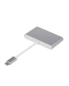 Type-C хаб Atcom USB Type-C 4-в-1 (12808) Білий (White)
