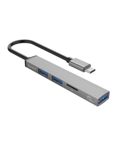 Type-C хаб Orico AH-12F-GY-BP USB Type-C 3-в-1 (CA913541) Сірий (Grey)