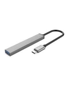 Type-C хаб Orico AH-A12F-GY-BP USB Type-C 3-в-1 (CA913770) Сірий (Grey)