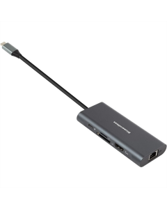 Type-C хаб PowerPlant USB Type-C (CA913497) Сірий (Grey) - Тип-С хаб PowerPlant USB Type-C (CA913497) Серый (Grey)