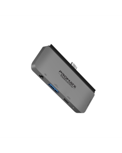 Type-C хаб Promate PadHub-Pro USB Type-C 4-в-1 Сірий (Grey)