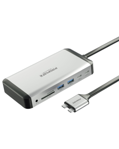 Type-C хаб Promate VersaHub USB Type-C 13-в-1 Сірий (Grey)