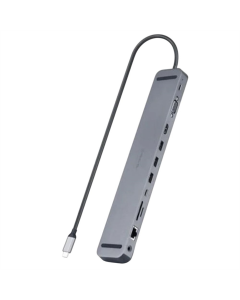 Type-C хаб REAL-EL CQ-1000 0.4м Сірий (Grey)