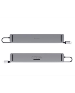 Type-C хаб REAL-EL CQ-1000 0.4м Сірий (Grey)
