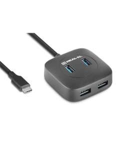 Type-C хаб REAL-EL CQ-407 4 порта Черный (Black)