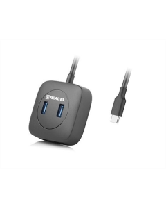 Type-C хаб REAL-EL CQ-407 4 порта Черный (Black)