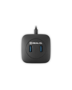 Type-C хаб REAL-EL CQ-407 4 порта Черный (Black)