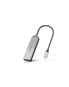 Type-C хаб REAL-EL CQ-415 USB Type-C 4-в-1 Сірий (Grey)