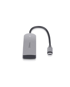 Type-C хаб REAL-EL CQ-415 USB Type-C 4-в-1 Сірий (Grey)