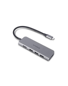 Type-C хаб REAL-EL CQ-700 4 ports Сірий (Grey)