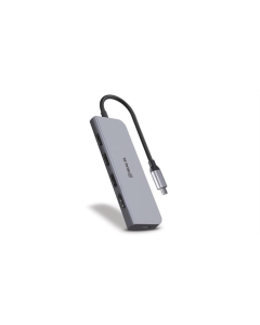 Type-C хаб REAL-EL CQ-700 4 ports Сірий (Grey)