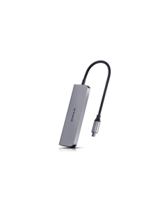 Type-C хаб REAL-EL CQ-700 4 ports Сірий (Grey)