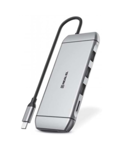 Type-C хаб REAL-EL CQ-900 3 ports Сірий (Grey)