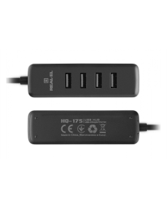 Type-C хаб REAL-EL HQ-175 4 порта Черный (Black)
