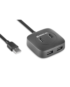 USB хаб REAL-EL HQ-177 4 порта Черный (Black)
