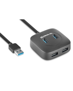 USB хаб REAL-EL HQ-187 4 порта Черный (Black)