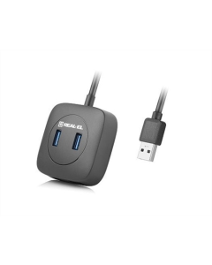 USB хаб REAL-EL HQ-187 4 порта Черный (Black)