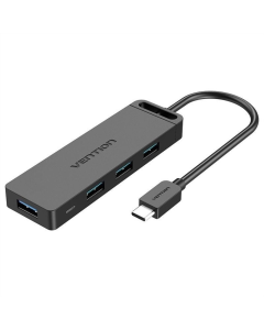 Тип-С хаб Vention TGKBB 4 порта Черный (Black)