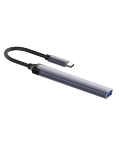 Тип-С хаб ColorWay USB Type-C 4-в-1 (CW-HUB04) Серый (Grey)